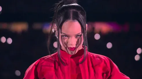 Rihanna em sua apresentação no show do intervalo