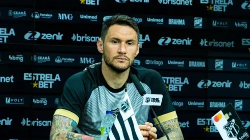Foto: (Marcelo Vidal/CearaSC.com) - Tiago Pagnussat concedeu entrevista coletiva no Ceará nesta sexta (3)