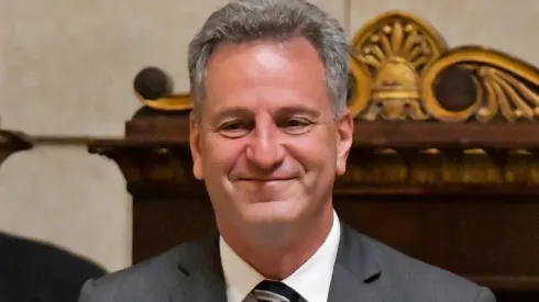 Landim, presidente do Flamengo – Foto: Thiago Ribeiro/AGIF
