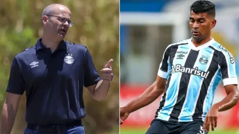 Foto 1: Fernando Alves/AGIF - Foto 2: Lucas Uebel / Grêmio FBPA - Volante não é bem quisto pelo torcedor.