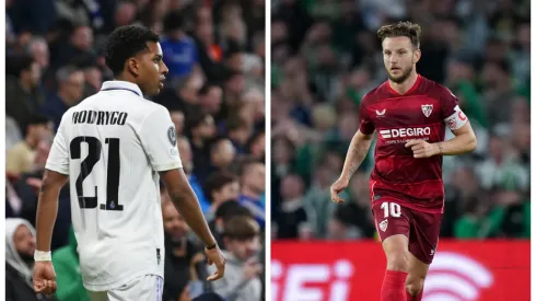 Rodrygo, atacante brasileiro titular do Real Madrid/ Rakitic, experiente meia, camisa 10 do Sevilla