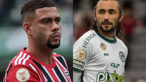 Wellington Rato pelo São Paulo. Foto: Robson Mafra/AGIF Apodi pelo Goiás. Foto: Robson Mafra/AGIF