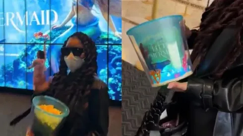 Halle Bailey vai ao cinema assistir A Pequena Sereia - Foto: Instagram @hallebailey