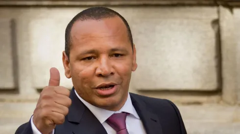 MADRID, SPAIN - OCTOBER 01: Neymar Da Silva Santos, father of Brazilian FC Barcelona player Neymar JR, gives the thumbs up as he leaves the Spanish Nathional Court after testifying before judge Pablo Ruz about the case of his son's signing by the Catalan club on October 1, 2014 in Madrid, Spain. Neymar's signing is being investigated under suspicion of hiding the full cost of the player transfer fee from Brazilian club Santos and thereby avoiding million euros in tax. (Photo by Gonzalo Arroyo Moreno/Getty Images)