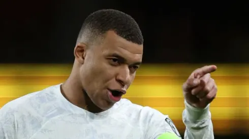 DUBLIN, IRELAND – MARCH 27: Kylian Mbappe of France reacts during the UEFA EURO 2024 qualifying round group B match between Republic of Ireland and France at Dublin Arena on March 27, 2023 in Dublin, Ireland. (Photo by Oisin Keniry/Getty Images)