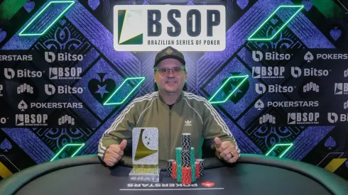 Jeferson Zaminhan venceu o Onde Day High Rollers do BSOP Brasília (Foto: Divulgação/BSOP)