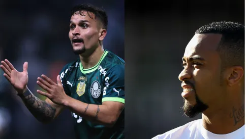 Artur pelo Palmeiras. Foto: Ettore Chiereguini/AGIF Wesley pelo Coritiba. Foto: Marcello Zambrana/AGIF