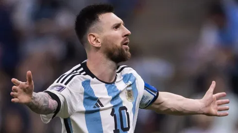 Catar - Doha - 18/12/2022 - COPA DO MUNDO 2022 FINAL, ARGENTINA X FRANCA - Messi jogador do Argentina comemora seu gol durante partida contra o Franca no estadio Lusail pelo campeonato Copa do Mundo 2022. Foto: Pedro Martins/AGIF