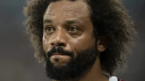Marcelo, do Fluminense, durante partida contra o Vasco no Maracanã pelo Brasileirão Foto: Jorge Rodrigues/AGIF