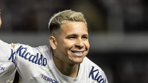 SP – SANTOS – 29/04/2023 – BRASILEIRO A 2023, SANTOS X AMERICA-MG – Soteldo jogador do Santos durante partida contra o America-MG no estadio Vila Belmiro pelo campeonato BRASILEIRO A 2023.