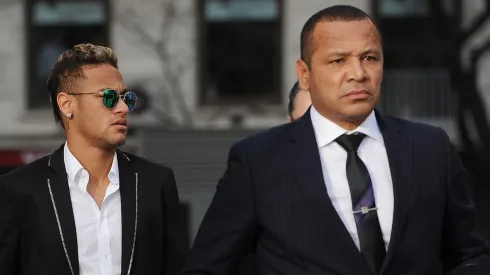 MADRID, SPAIN - FEBRUARY 02: Neymar of FC Barcelona arrives at the National Court accompanied with his father Neymar da Silva Santos on February 2, 2016 in Madrid, Spain. Neymar is due to give evidence in court over allegations of corruption and fraud surrounding his transfer to FC Barcelona. (Photo by Denis Doyle/Getty Images)