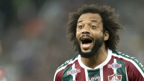 Marcelo jogador do Fluminense durante partida contra o Flamengo no Maracanã pelo Carioca 2023. Foto: Jorge Rodrigues/AGIF