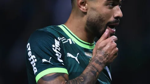 SP - SAO PAULO - 17/05/2023 - COPA DO BRASIL 2023, PALMEIRAS X FORTALEZA - Bruno Tabata jogador do Palmeiras durante partida contra o Fortaleza no estadio Arena Allianz Parque pelo campeonato Copa do Brasil 2023. Foto: Ettore Chiereguini/AGIF