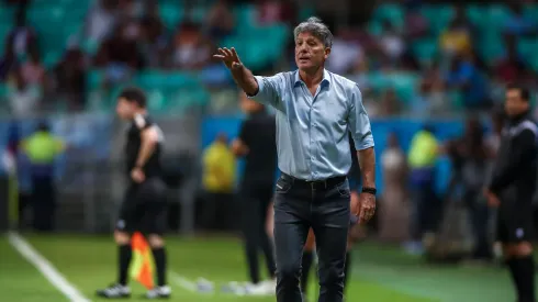 Renato Portallupi, técnico do Grêmio, a beira do campo na partida contra o Bahia pela Copa do Brasil.<br />
Foto: Reprodução Flickr Grêmio/ Lucas Uebel