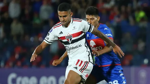 Lance da partida entre do Tigres e São Paulo no Jose Dellagiovanna pela Copa Sul-Americana 2023. Foto: FotoFC/AGIF