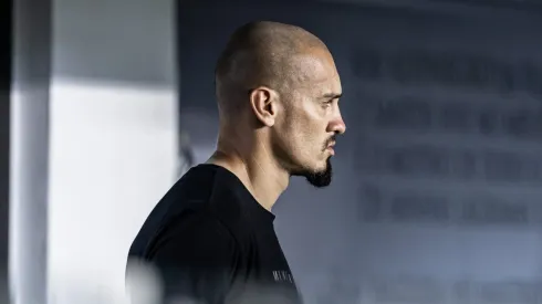 SP - Santos - 18/06/2022 - BRASILEIRO A 2022, SANTOS X BRAGANTINO - Maicon jogador do Santos durante partida contra o Bragantino no estadio Vila Belmiro pelo campeonato Brasileiro A 2022. Foto: Raul Baretta/AGIF