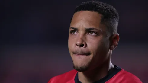 SP - SAO PAULO - 21/06/2023 - BRASILEIRO A 2023, SAO PAULO X ATHLETICO-PR - Vitor Roque jogador do Athletico-PR durante partida contra o Sao Paulo no estadio Morumbi pelo campeonato BRASILEIRO A 2023. Foto: Ettore Chiereguini/AGIF