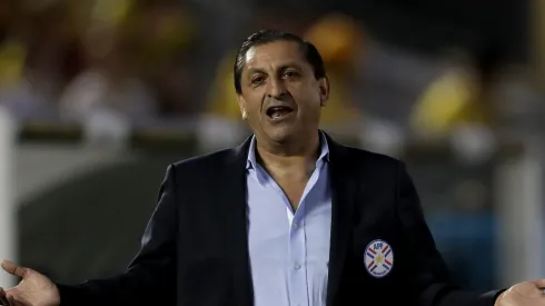 Ramón Díaz, como técnico da Seleção do Paraguai durante duelo contra a Colombia pela Copa América Centenário em 2016<br />
Foto: Sean M. Haffey/Getty Images