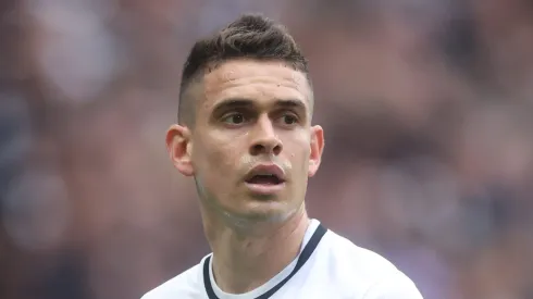FRANKFURT AM MAIN, GERMANY - APRIL 29: Rafael Borre of Eintracht Frankfurt reacts during the Bundesliga match between Eintracht Frankfurt and FC Augsburg at Deutsche Bank Park on April 29, 2023 in Frankfurt am Main, Germany. (Photo by Alex Grimm/Getty Images)