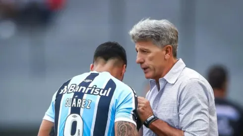 Luis Suárez e Renato Portaluppi - Foto: Lucas Uebel/Grêmio