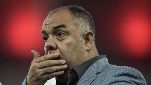 RJ – Rio de Janeiro – 30/03/2022 – CARIOCA 2022, FLAMENGO X FLUMINENSE – Marcos Braz dirigente do Flamengo durante partida contra o Fluminense no estadio Maracana pelo campeonato Carioca 2022. Foto: Thiago Ribeiro/AGIF