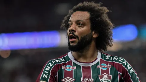 Foto: Thiago Ribeiro/AGIF - Marcelo jogador do Fluminense durante partida contra o Flamengo no estadio Maracana pelo campeonato Brasileiro A 2023.
