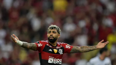 RJ - RIO DE JANEIRO - 03/08/2023 - LIBERTADORES 2023, FLAMENGO X OLIMPIA - Gabigol jogador do Flamengo durante partida contra o Olimpia no estadio Maracana pelo campeonato Libertadores 2023. Foto: Thiago Ribeiro/AGIF