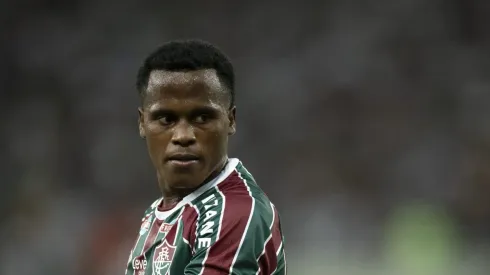 RJ – RIO DE JANEIRO – 08/08/2023 – LIBERTADORES 2023, FLUMINENSE X ARGENTINOS JUNIORS – Jhon Arias jogador do Fluminense durante partida contra o Argentinos Juniors no estadio Maracana pelo campeonato Libertadores 2023. Foto: Jorge Rodrigues/AGIF