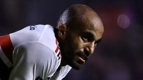 SP – SAO PAULO – 16/08/2023 – COPA DO BRASIL 2023, SAO PAULO X CORINTHIANS – Lucas Moura jogador do Sao Paulo durante partida contra o Corinthians no estadio Morumbi pelo campeonato Copa do Brasil 2023. Foto: Marcello Zambrana/AGIF