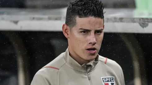 RJ - RIO DE JANEIRO - 13/08/2023 - BRASILEIRO A 2023, FLAMENGO X SAO PAULO - James Rodriguez jogador do Sao Paulo durante partida contra o Flamengo no estadio Maracana pelo campeonato Brasileiro A 2023. Foto: Thiago Ribeiro/AGIF