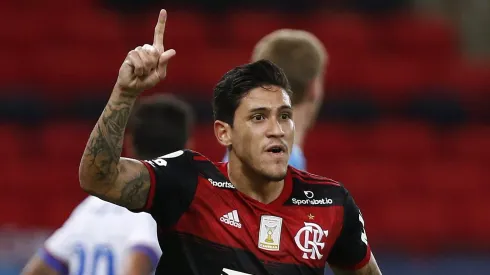 RIO DE JANEIRO, BRAZIL - DECEMBER 20: Pedro of Flamengo celebrates his goal during a match between Flamengo and Bahia as part of 2020 Brasileirao Series A at Maracana Stadium on December 20, 2020 in Rio de Janeiro, Brazil. (Photo by Wagner Meier/Getty Images)