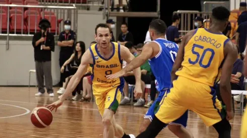 Brasil enfrentando a Itália em amistoso. Foto: CBB