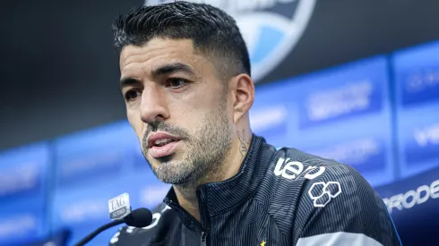 RS - PORTO ALEGRE - 29/07/2023 - GREMIO, COLETIVA LUIS SUAREZ - Luis Suarez jogador do Gremio durante em coletiva de imprensa realizada no CT Luiz Carvalho. Foto: Maxi Franzoi/AGIF