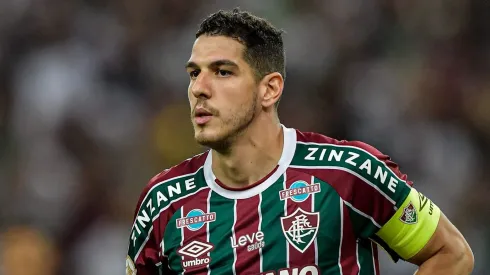 Foto: Thiago Ribeiro/AGIF - Nino jogador do Fluminense comemora seu gol durante partida contra o Cuiaba no estadio Maracana pelo campeonato BRASILEIRO A 2023.