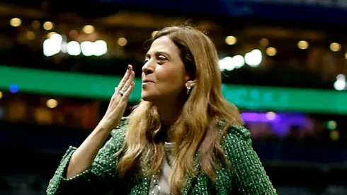 SAO PAULO, BRAZIL – AUGUST 30: Leila Pereira, President of Palmeiras gestures prior to a second leg quarter final match between Palmeiras and Deportivo Pereira as part of Copa CONMEBOL Libertadores 2023 at Allianz Parque on August 30, 2023 in Sao Paulo, Brazil. (Photo by Ricardo Moreira/Getty Images)