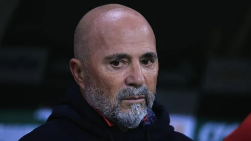 SP - SAO PAULO - 08/07/2023 - BRASILEIRO A 2023, PALMEIRAS X FLAMENGO - Jorge Sampaoli tecnico do Flamengo durante partida contra o Palmeiras no estadio Arena Allianz Parque pelo campeonato Brasileiro A 2023. Foto: Ettore Chiereguini/AGIF