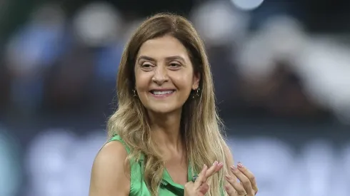 SAO PAULO, BRAZIL - MARCH 02: Leila Mejdalani Pereira, President of Palmeiras celebrates after the final second leg match between Palmeiras and Athletico Paranaense as part of the CONMEBOL Recopa Sudamericana at Allianz Parque on March 02, 2022 in Sao Paulo, Brazil. (Photo by Alexandre Schneider/Getty Images)