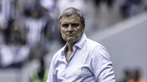 Foto: Raul Baretta/ Santos FC – Aguirre na derrota para o Galo