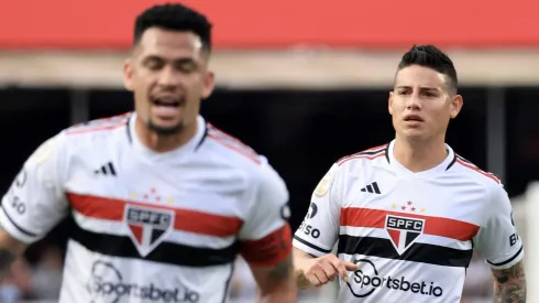 SP - SAO PAULO - 19/08/2023 - BRASILEIRO A 2023, SAO PAULO X BOTAFOGO - James Rodriguez jogador do Sao Paulo durante partida contra o Botafogo no estadio Morumbi pelo campeonato Brasileiro A 2023. Foto: Marcello Zambrana/AGIF