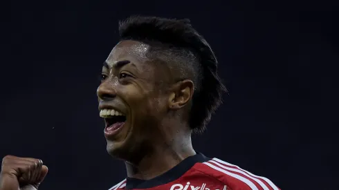 RJ - RIO DE JANEIRO - 28/06/2023 - LIBERTADORES 2023, FLAMENGO X AUCAS - Bruno Henrique jogador do Flamengo comemora seu gol durante partida contra o Aucas no estadio Maracana pelo campeonato Libertadores 2023. Foto: Alexandre Loureiro/AGIF