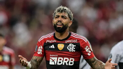 RJ - RIO DE JANEIRO - 03/08/2023 - LIBERTADORES 2023, FLAMENGO X OLIMPIA - Gabigol jogador do Flamengo durante partida contra o Olimpia no estadio Maracana pelo campeonato Libertadores 2023. Foto: Thiago Ribeiro/AGIF