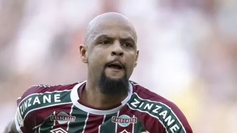 RJ – RIO DE JANEIRO – 04/06/2023 – BRASILEIRO A 2023, FLUMINENSE X BRAGANTINO – Felipe Melo jogador do Fluminense comemora seu gol durante partida contra o Bragantino no estadio Maracana pelo campeonato BRASILEIRO A 2023. Foto: Jorge Rodrigues/AGIF