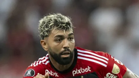 RJ - RIO DE JANEIRO - 03/08/2023 - LIBERTADORES 2023, FLAMENGO X OLIMPIA - Gabigol jogador do Flamengo durante partida contra o Olimpia no estadio Maracana pelo campeonato Libertadores 2023. Foto: Jorge Rodrigues/AGIF