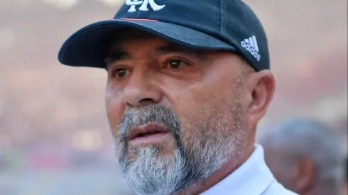 Foto: Thiago Ribeiro/AGIF - Jorge Sampaoli tecnico do Flamengo durante partida contra o Sao Paulo no estadio Maracana pelo campeonato Copa do Brasil 2023.