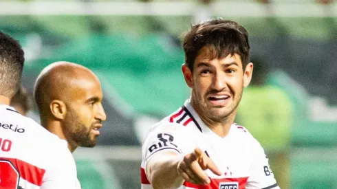 MG – BELO HORIZONTE – 27/08/2023 – BRASILEIRO A 2023, AMERICA-MG X SAO PAULO – Pato jogador do Sao Paulo comemora seu gol durante partida contra o America-MG no estadio Independencia pelo campeonato Brasileiro A 2023. Foto: Fernando Moreno/AGIF