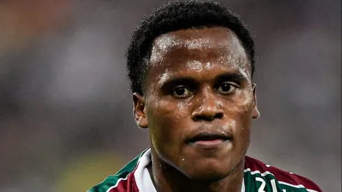 Arias em ação com a camisa do Fluzão