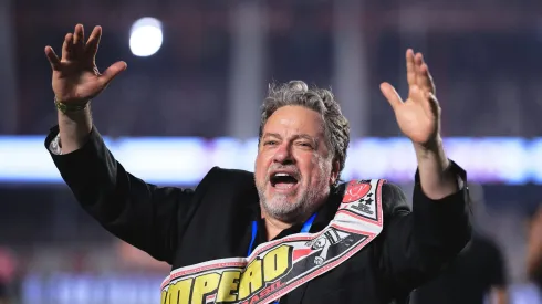 SP - SAO PAULO - 24/09/2023 - COPA DO BRASIL 2023 FINAL, SAO PAULO X FLAMENGO - Julio Casares presidente do Sao Paulo comemora titulo de campeao apos partida contra o Flamengo no estadio Morumbi pela decisao do campeonato Copa do Brasil 2023. Foto: Ettore Chiereguini/AGIF