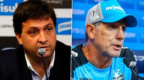Montagem: fotos de divulgação - Alberto Guerra e Renato Portaluppi se estranharam nos bastidores do Grêmio