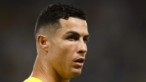 RIYADH, SAUDI ARABIA - OCTOBER 06: Cristiano Ronaldo of Al-Nassr Club looks on during the Saudi Pro League match between Al-Nassr and Abha at King Saud University Stadium on October 06, 2023 in Riyadh, Saudi Arabia. (Photo by Francois Nel/Getty Images)
