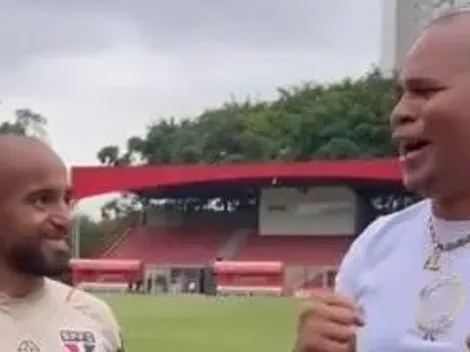 Lucas aparece com Chulapa e renovação com o São Paulo vem à tona